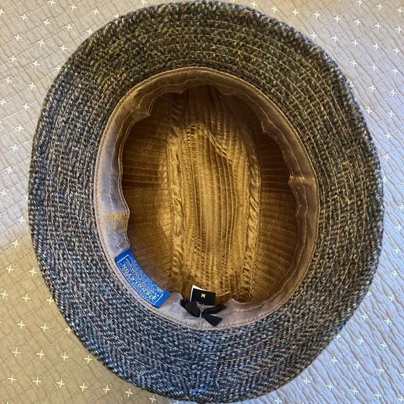 Pendleton Gray Tweed Hat wool vintage fedora bucket hat size medium - Picture 5 of 16